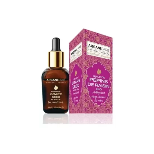 Arganicare Huile de Pépins de Raisin Bio 3-en-1 30 ml