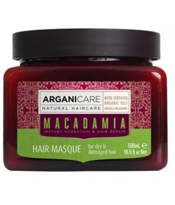 Arganicare Masque Hydratant Réparateur Cheveux Secs & Abimés Macadamia 500 ml