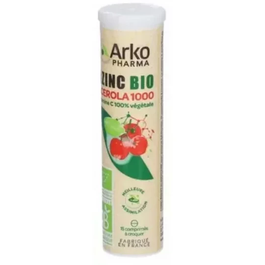 Arkopharma Azinc Acérola 1000 Bio Comprimés à Croquer x 15