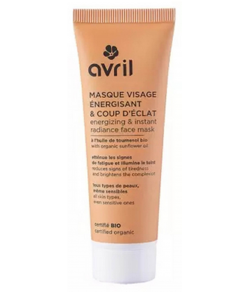 Avril Masque Visage Énergisant & Coup d'Éclat Bio 50 ml