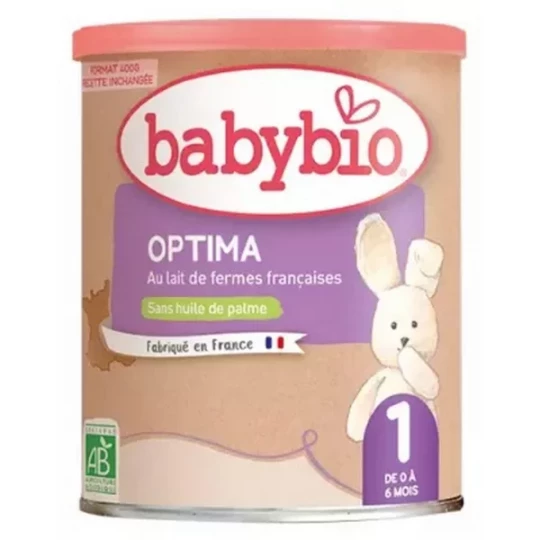 Babybio Optima 1 au Lait de Fermes Françaises de 0 à 6 Mois Bio 400 g