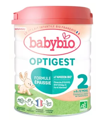 Babybio Optigest 2 Formule Épaissie de 6 à 12 Mois Bio 800 g