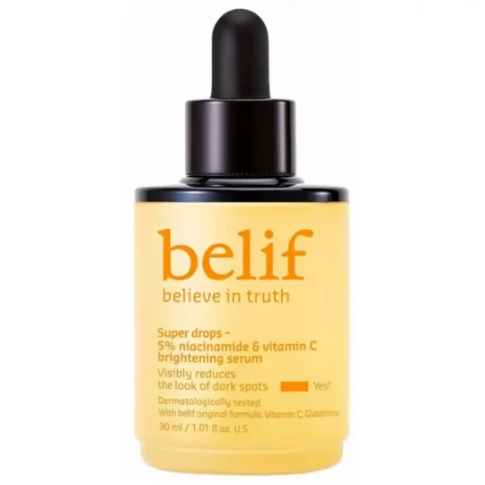 Belif Super Drops Sérum Unifiant 5% Niacinamide et Vitamine C 30 ml