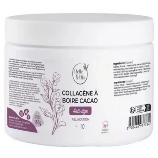 Belle&Bio Collagène à Boire Cacao 150 g