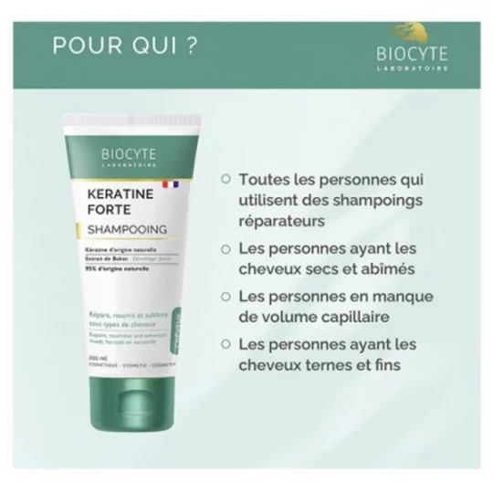 Biocyte Keratine Forte Shampoing 200 ml - image 3