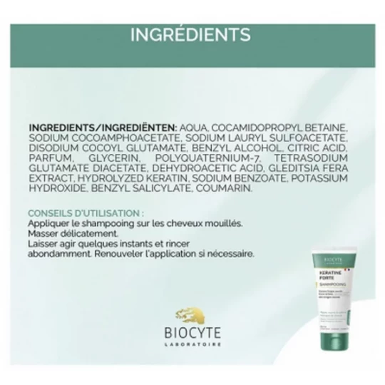 Biocyte Keratine Forte Shampoing 200 ml - image 4