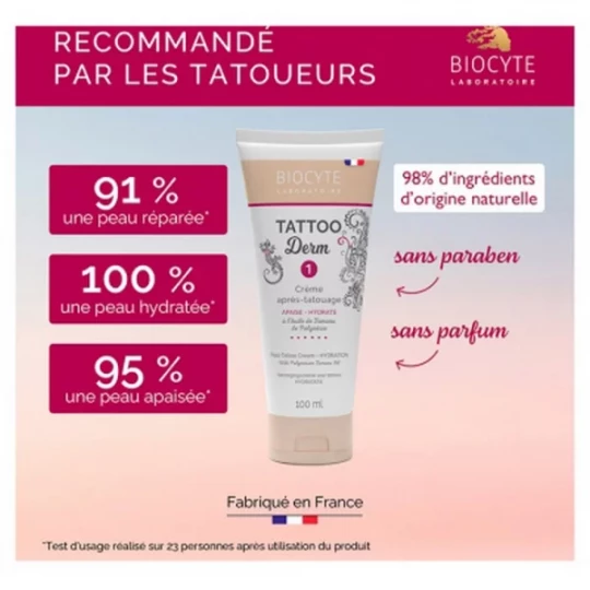 Biocyte Tattoo Derm 1 Crème Après-Tatouage Apaise et Hydrate 100 ml - image 2