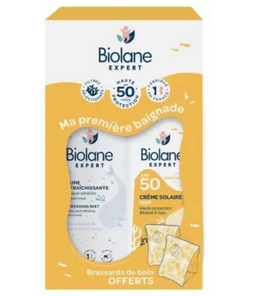 Biolane Expert Crème Solaire Bébé SPF50 200 ml + Brume Rafraichissante 150 ml