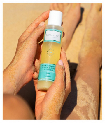 Biosalines Huile Gommante à la Fleur de Sel de l'Ile de Ré 150 ml