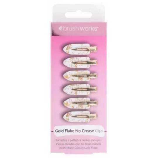 Brushworks Barrettes à Paillettes Sans Plis Barrettes x 6
