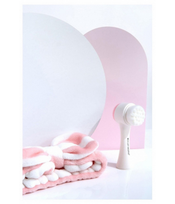 Brushworks Bandeau de Maquillage + Brosse Nettoyante Visage de Luxe