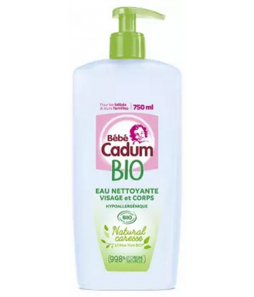 Cadum Bébé Cadum Eau Nettoyante Natural Caresse Bio 750 ml