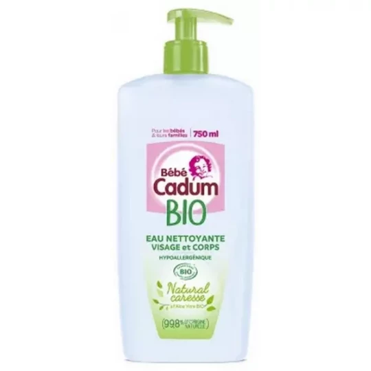 Cadum Bébé Cadum Eau Nettoyante Natural Caresse Bio 750 ml