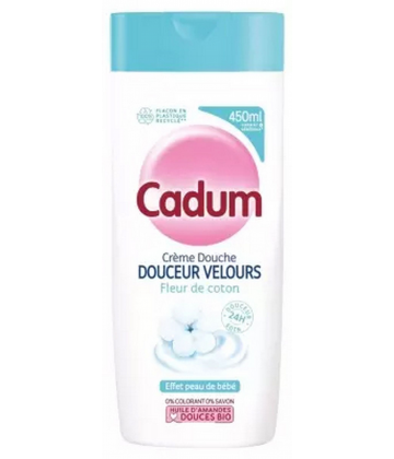 Cadum Crème Douche Douceur Velours Fleur de Coton 450 ml