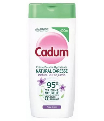Cadum Natural Caresse Crème Douche Hydratante Fleur de Jasmin 400 ml