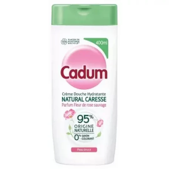 Cadum Natural Caresse Crème Douche Hydratante Fleur de Rose Sauvage 400 ml
