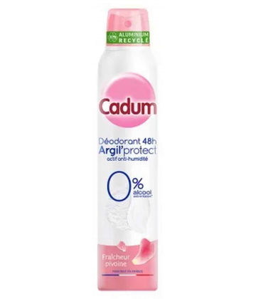 Cadum Argil-Protect Déodorant 48h Fraîcheur Pivoine Spray 200 ml
