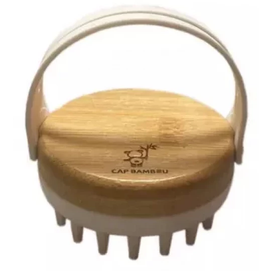 Cap Bambou Brosse de Massage Cuir Chevelu