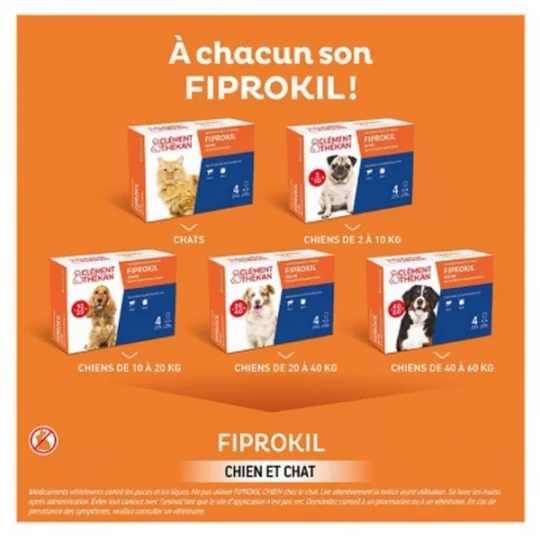 Clément Thékan Fiprokil 50 mg Chat Pipettes x 2 - image 4