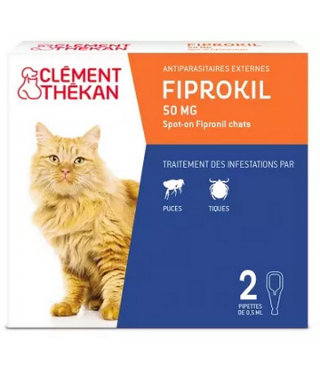 Clément Thékan Fiprokil 50 mg Chat Pipettes x 2