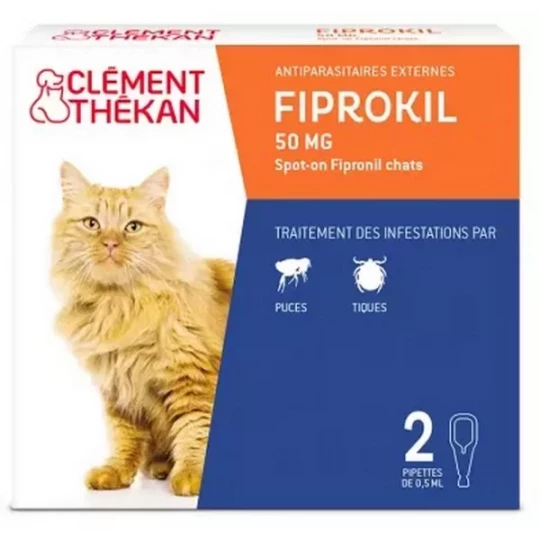 Clément Thékan Fiprokil 50 mg Chat Pipettes x 2