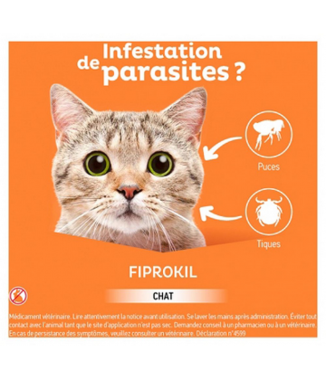 Clément Thékan Fiprokil 50 mg Chat Pipettes x 2