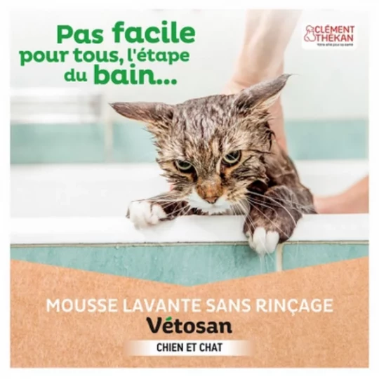 Clément Thékan Vétosan Mousse Lavante Sans Rinçage Chiens et Chats 150 ml - image 5
