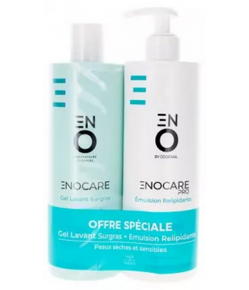 Codexial Enocare Gel Lavant Surgras 400 ml + Emulsion Relipidante 400 ml Offre Spéciale