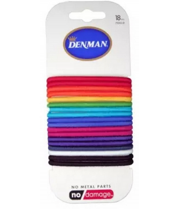 Denman élastiques coloris assortis 4 mm x 18