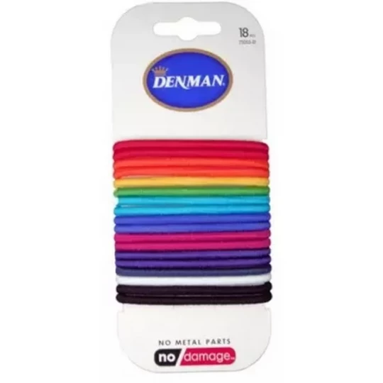 Denman élastiques coloris assortis 4 mm x 18