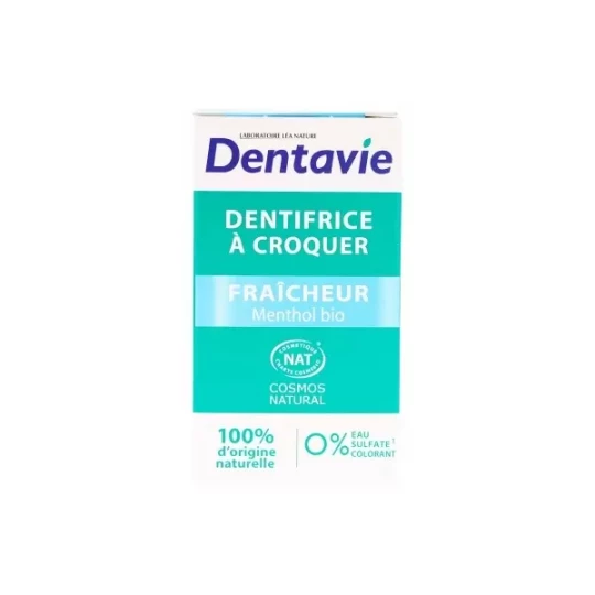 Dentavie Dentifrice à Croquer Fraicheur Menthol Comprimés x 60