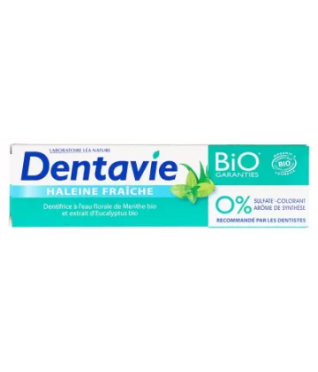 Dentavie Dentifrice Haleine Fraiche Bio 75 ml