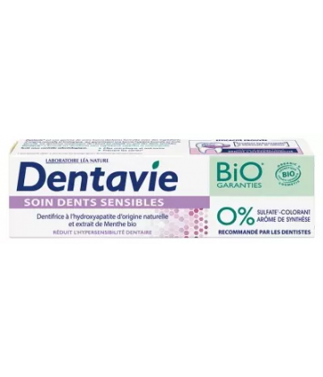 Dentavie Dentifrice Soin Dents Sensibles Bio 75 ml