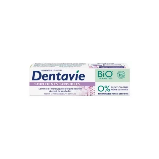 Dentavie Dentifrice Soin Dents Sensibles Bio 75 ml
