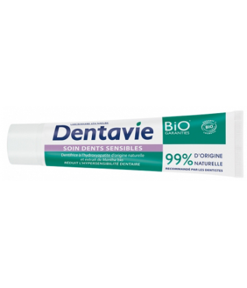 Dentavie Dentifrice Soin Dents Sensibles Bio 75 ml
