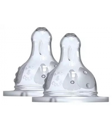 Dodie Tétines Rondes 3 Vitesses Anti-Colique Débit Lent 0-6 Mois x 2