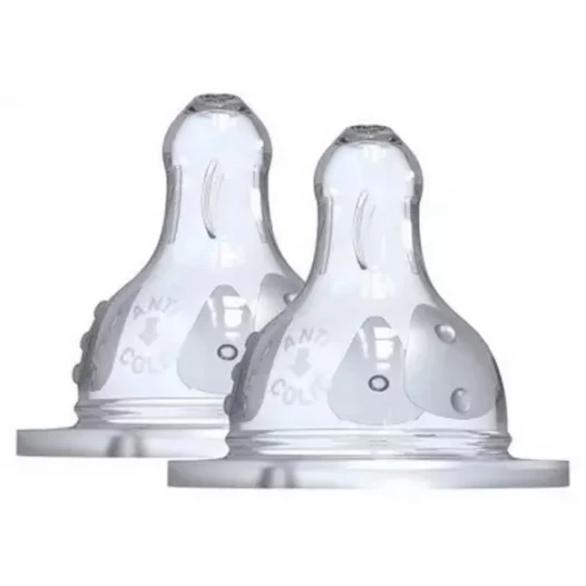 Dodie Tétines Rondes 3 Vitesses Anti-Colique Débit Lent 0-6 Mois x 2