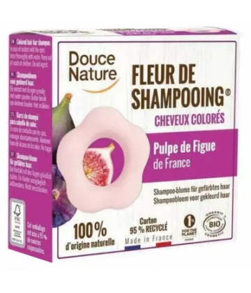 Douce Nature Fleur de Shampoing Cheveux Colorés Bio 85 g