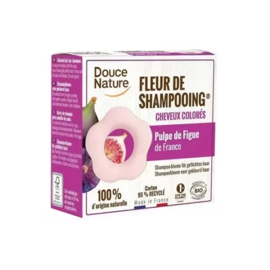 Douce Nature Fleur de Shampoing Cheveux Colorés Bio 85 g