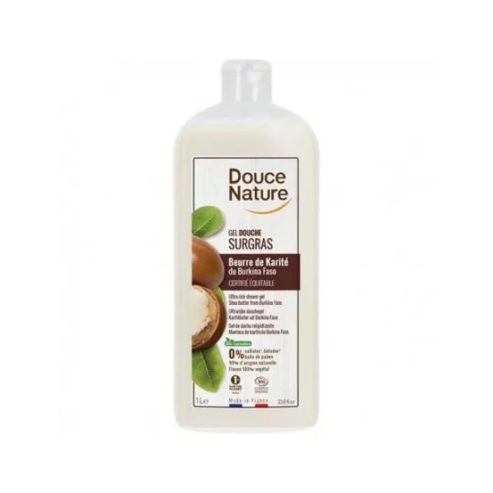 Douce Nature Crème Douche Surgras Beurre de Karité Bio 1 L