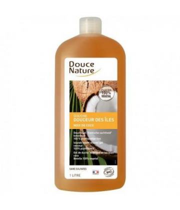 Douce Nature Shampoing Douche Évasion Noix de Coco Bio 1 L