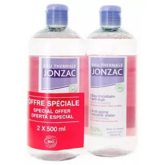 Eau Thermale Jonzac Eau Micellaire Anti-Âge Bio 500 ml x 2