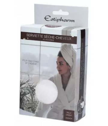 Estipharm Serviette Sèche-Cheveux en Microfibre