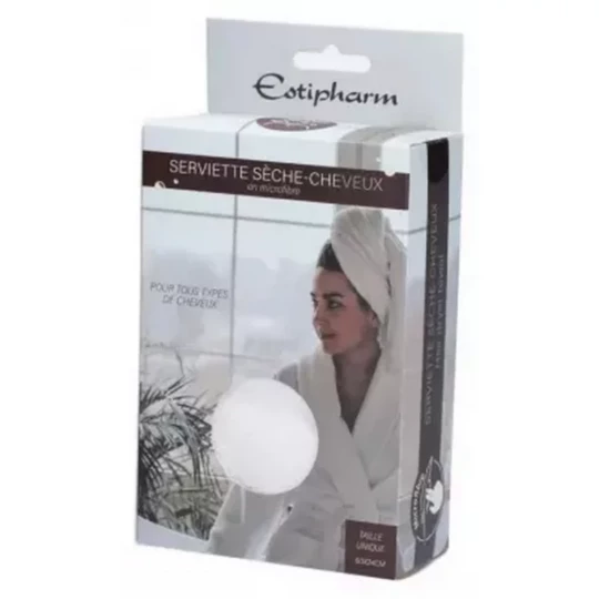 Estipharm Serviette Sèche-Cheveux en Microfibre