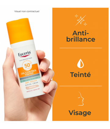 Eucerin Sun Protection Oil Control Gel'Crème Teinté Médium SPF50+ 50 ml