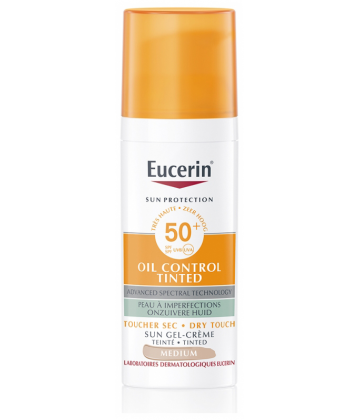 Eucerin Sun Protection Oil Control Gel'Crème Teinté Médium SPF50+ 50 ml
