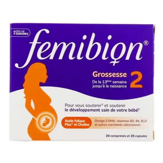 FemiBion Grossesse 2 Comprimés x 28 + Capsules x 28
