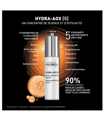 Filorga HYDRA-AOX [5] Sérum Antioxydant Intensif 30 ml + SKIN-PREP Crème Exfoliante Enzymatique 75 ml offerte