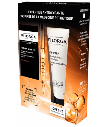 Filorga HYDRA-AOX [5] Sérum Antioxydant Intensif 30 ml + SKIN-PREP Crème Exfoliante Enzymatique 75 ml offerte