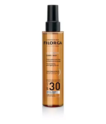 Filorga UV-BRONZE Corps Huile Solaire Anti-Âge Activatrice de Bronzage SPF30 150 ml